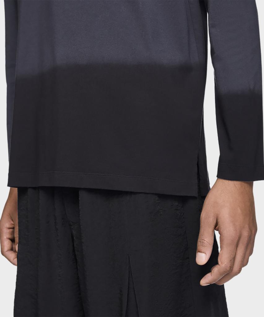 Y-3 (U) Dip Long Sleeve T-Shirt Grey U Dip Ls Tee Night Grey/Black