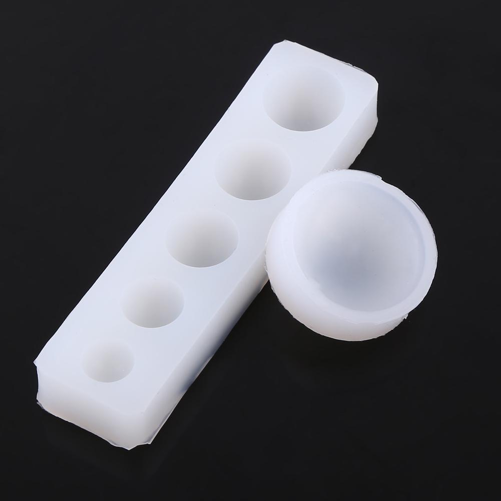 5PcsSet Creative DIY Half Round Cabochon Silicone Mold Mould For Epoxy Resin Jewelry Making