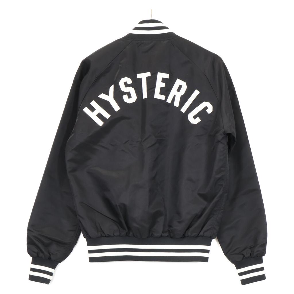 HYSTERIC GLAMOUR 02171AB14 Back Arch Logo HYSTERIC-G Embroidered Nylon Stadium Jacket Jacket S blackUsed