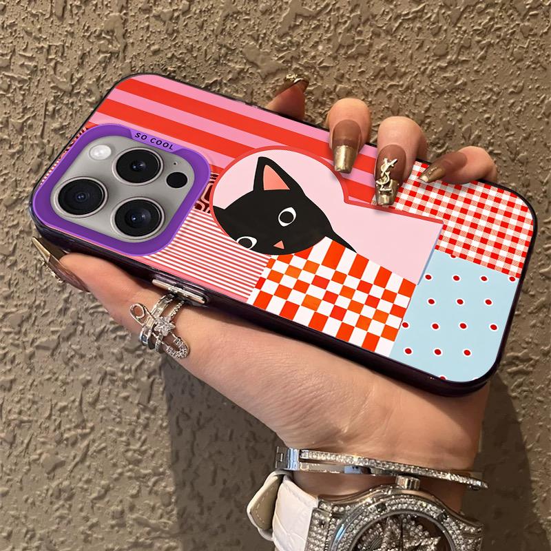 Cute Lazy Lying Gray Cat Hard Frosted Case for iPhone 17 Air 16 E 15 14 Plus 13 12 Mini 11 Pro Max Acrylic Sheet Silicone Cover