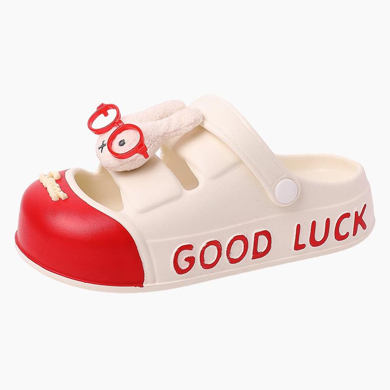 Cute cartoon letter sandals female Miffy rabbit slippers outer wear summer fashion outer wear female cool slippers bag head shoes