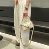 Leather Niche Design Bucket Bag  New Shoulder Messenger Bag Premium Geometric Splicing Commuter Women's Bag