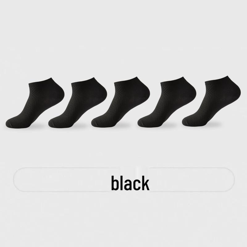 Men's Bamboo Fiber Mid-Calf Socks - Breathable, Casual, All-Season Business Style