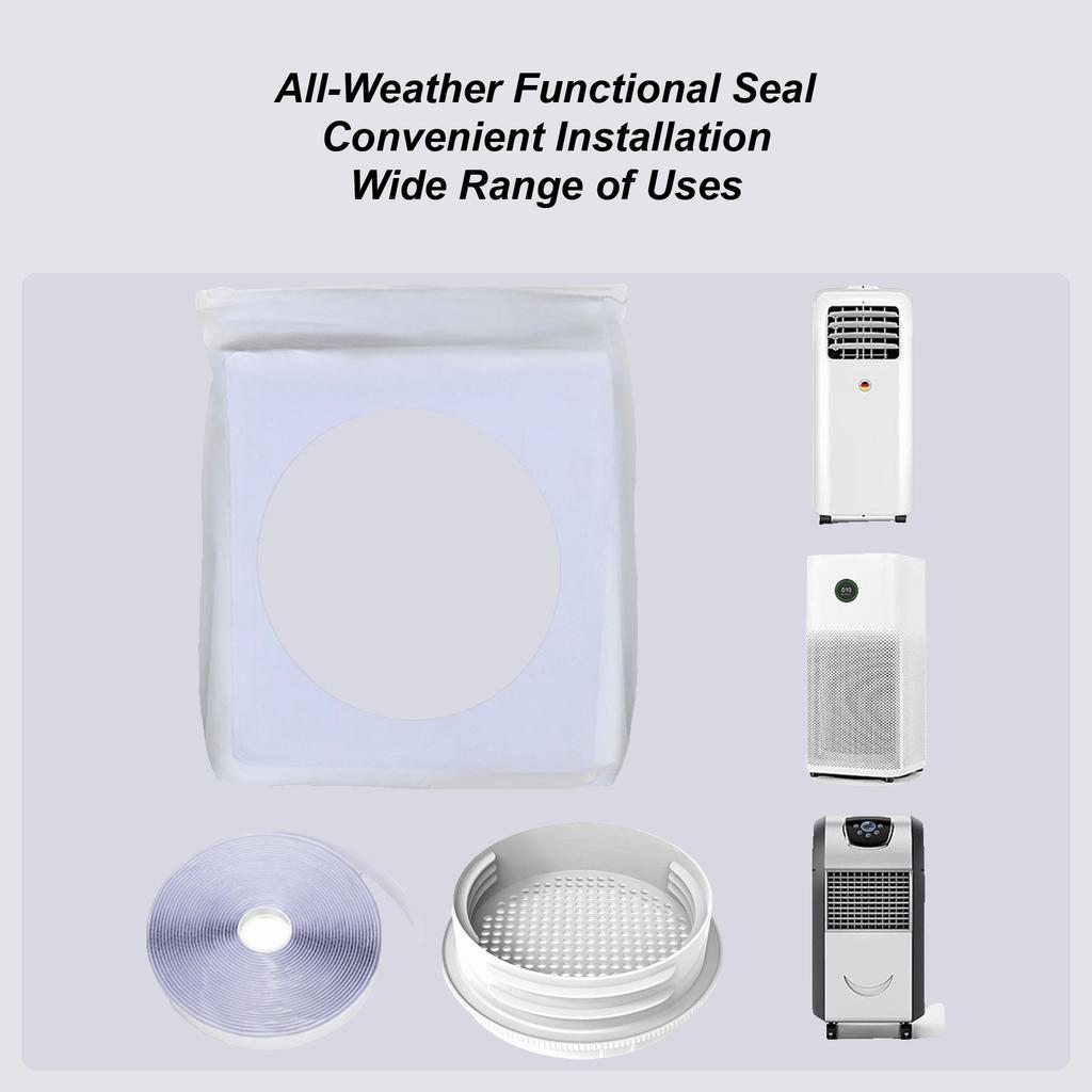 Portable AC Vent Kit Portable Air Conditioner Vent Window Kit Adjustable Air Conditioner Accessories Seal No Drill Replacement