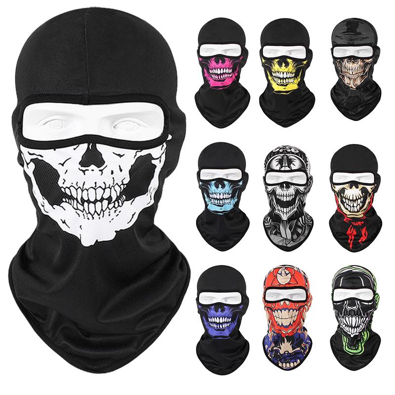 Skull Balaclava Full Face Cover Bandana for Outdoor Cycling Face Mask Gaiter Λαιμός Αξεσουάρ μοτοσυκλέτας