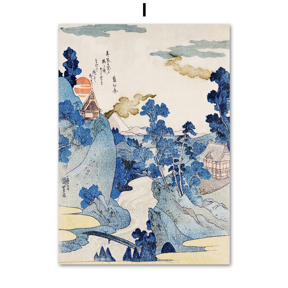 Japonská nástěnná malba Ohara Koson Takahashi Mount Fuji Malba na plátno Severské plakáty a obrazy Nástěnné obrazy pro výzdobu obývacího pokoje