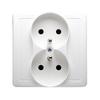 Complete Double Socket with Grounding 16A, 250V~, Screw Terminals