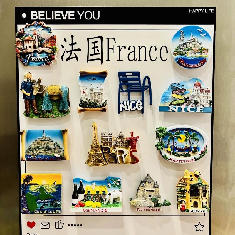 Frankreich Paris Saint Michel Berg Harz Kühlschrankmagnet Aufkleber Reise Souvenir Geschenk Landschaft Kühlschrankmagnet Heimküche Dekoration