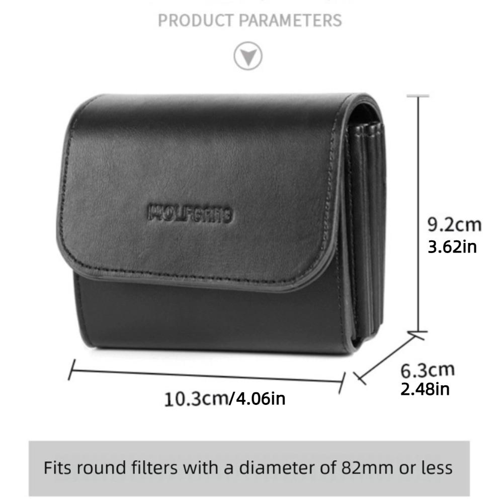 6 Pockets Filter Pouch Dustproof Filter Carrying Case Camera Lens Filter Bag  For Photography