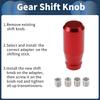 Hihaha Car Shift Knob Universal for with Gear Shifter Adapters 1 Set 76.2mm Manual/Automatic Vehicles, Red, (M8x1.25 & M10x1.25 & M10x1.5 &