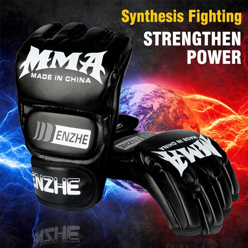 Luvas de Luta MMA Meio Dedo Luvas de Boxe Confortáveis Fáceis de Usar Duráveis e Resistentes Respirabilidade