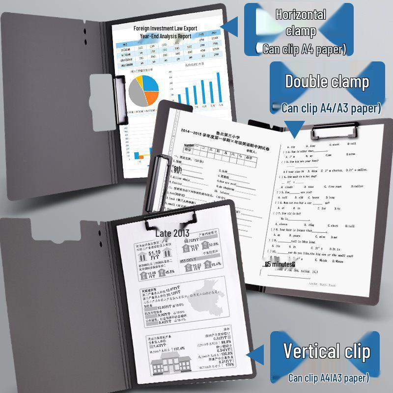 A4 Multifunctional Meeting Folder Blackboard Pad - Office & Student Supplies