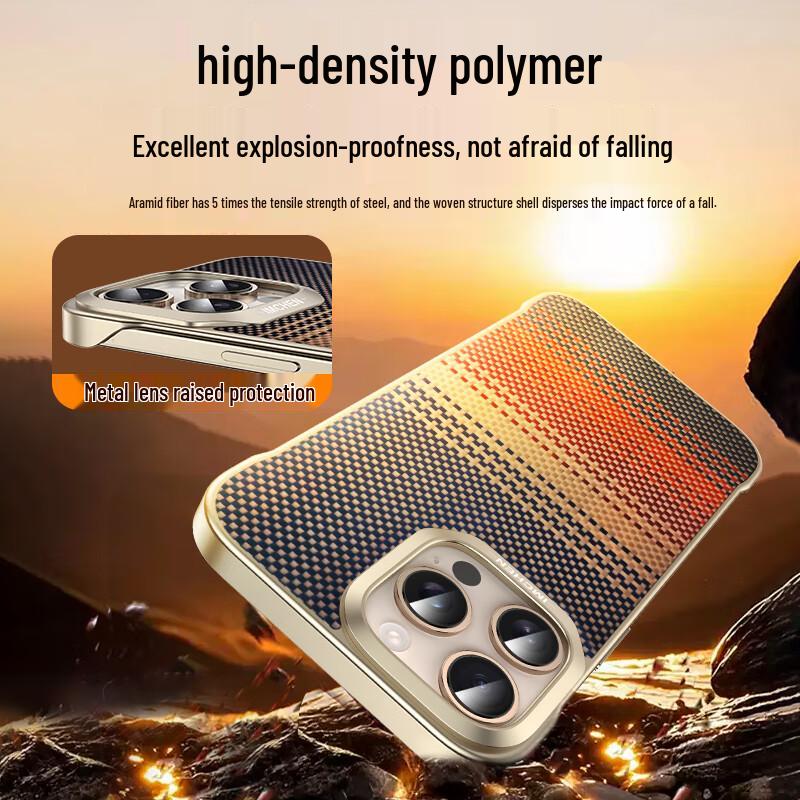 Aimeichen True Kevlar Magsafe Aramidfiber Telefonskal för iPhone 16-serien