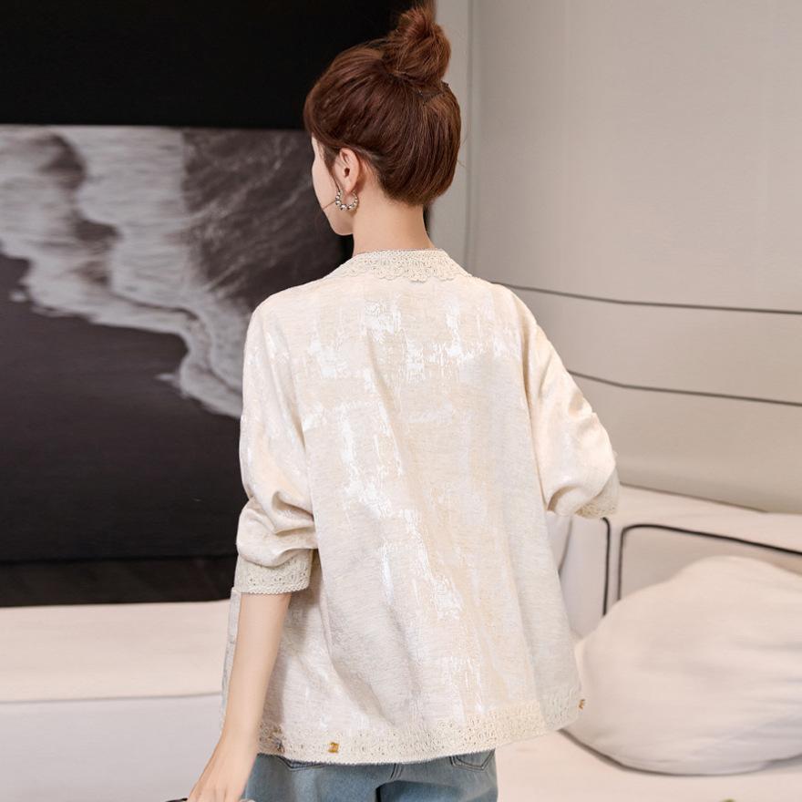 Early spring new design sense fashionable versatile elegant Chinese fashion coat women's small top