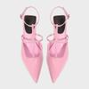 Fashion Black Patent Leather Ankle-Wrap Pumps Women Sexy Pointed Toe Heeled Sandals Elegant Slingbacks Mules Heels Summer Designer Shoes