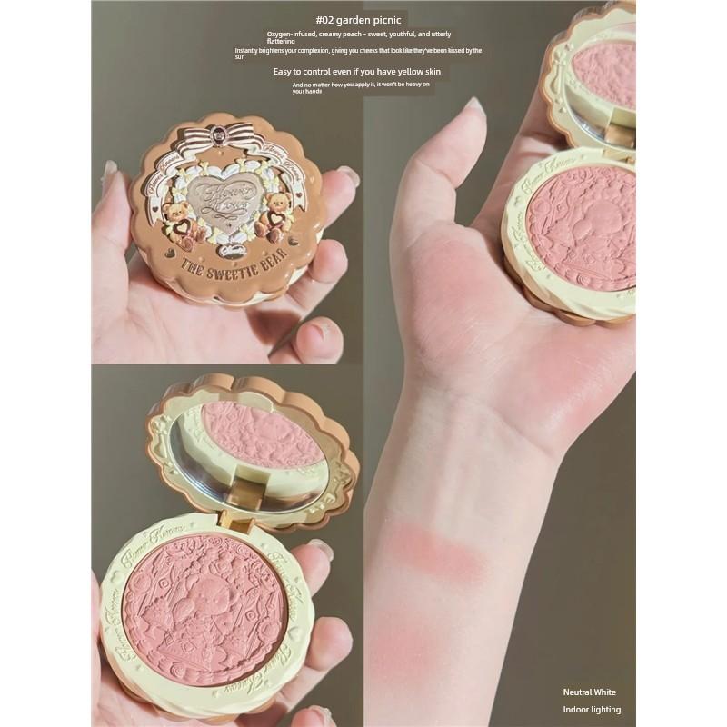 Flower Knows Blush 01 Snow Frost Pearl Unicorn Series Blush Natural Highlighter Contouring Butterfly Cloud Shoulder New Product