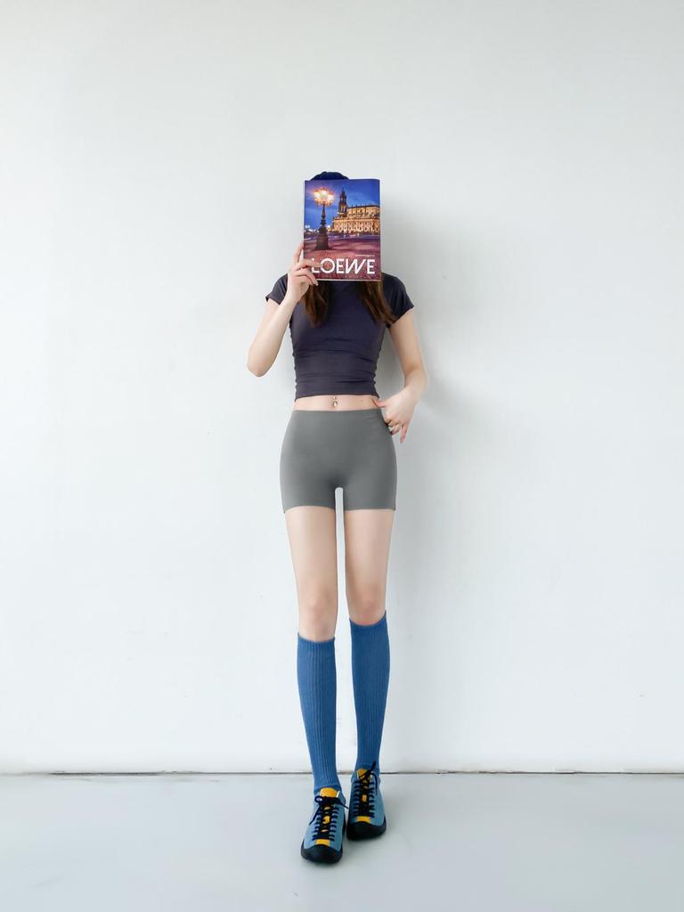 High-Waisted Women's Shaping Shorts - Anti-Exposure, No Panties Design