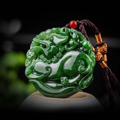 Pixiu Charms Necklace Pendant Fashion Accessories Chinese Style Natural Jade Beast Bring Lucky and Wealth Gift