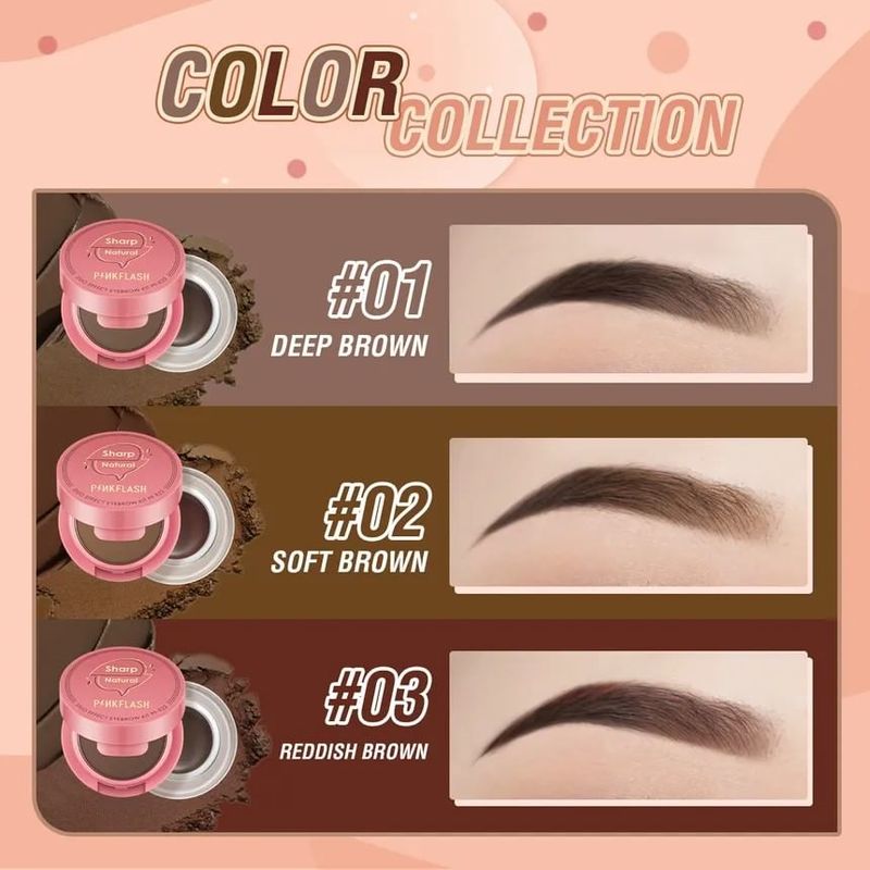PINKFLASH - 2 in 1 Duo Effect Eyebrow Kit - 3 Color