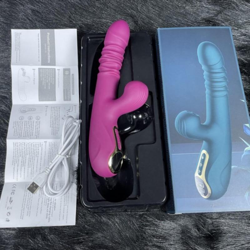 Multi-functional Telescopic Vibrator Intelligent Display Fast Piston Heating Sucking Tongue Licking Masturbator