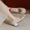 New Designer Women Shoes Pumps Beautiful Crystal Bowknot High Heels Shoes Party Dress Shoes