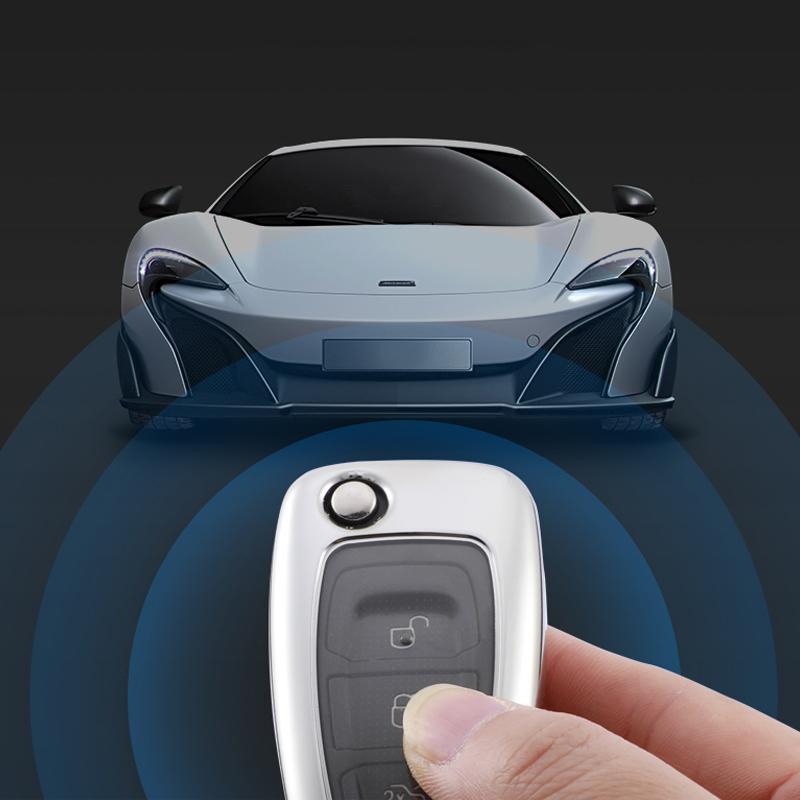 Auto skládací Flip Kryt Klíč Pouzdro Pouzdro Pro Ford Focus 2 3 MK3 ST RS Ecosport Kuga Escape Fiesta Fold C-Max S-Max Příslušenství Mondeo