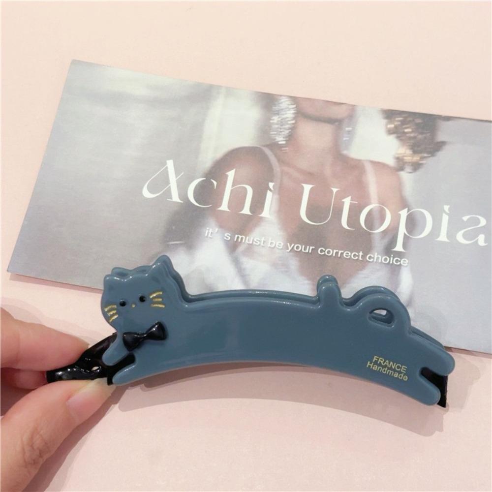 Pet Acetate Cat Hair Clip Cartoon Hairpin Cute Vertical Clip  Girl