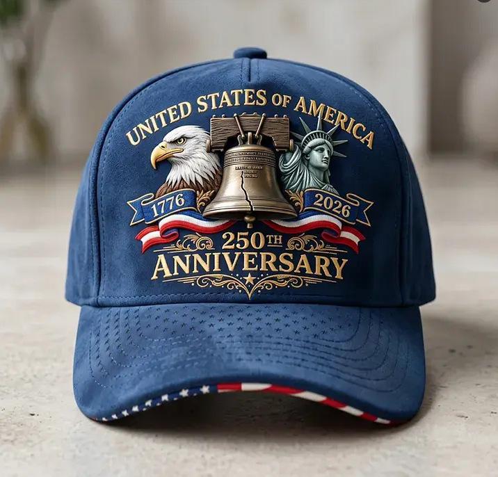 D Print Independence Day Commemorative Sunshade Baseball Cap Outdoor Cap Non-embroidered