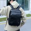 Schoolbag Backpack Men's Large Capacity Soft Leather Fashion Retro Backpack Casual Backpack Men's Trend Commuter Computer Bag Men