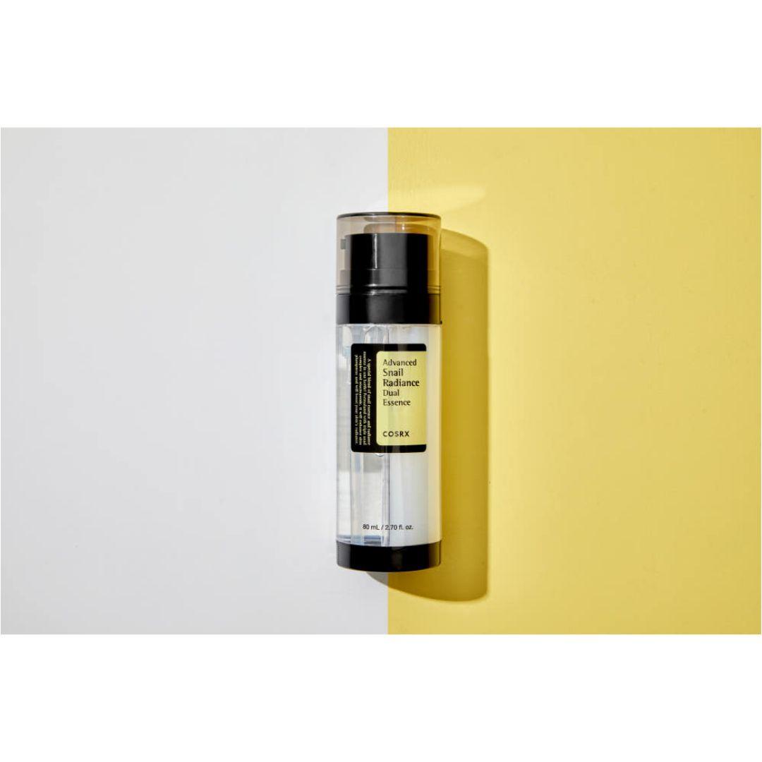 COSRX Advanced Snail Radiance Dual Essence Brightening & Hydrating Facial Essence 80ml 1 Pack (80ml)