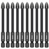 10pcs Tile Porcelain Drill Bit 6mm Alloy Drill Bits Durable Full-grinding Glass Marble Drill Set Drilling Tool for Tile Porcelain Glass Mirror