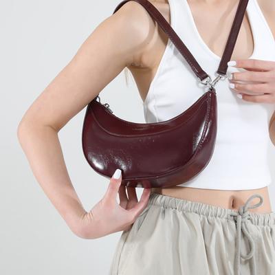 Crescent Bag Luxury Handbags for Women PU Leather Banana Crossbody Bags for Women Fashion Designer Shoulder Bag