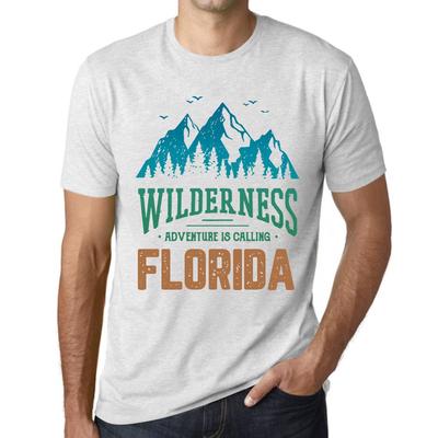 Homme Graphique  Tee Shirt Graphic T Shirt Wilderness FLORIDA White Smoke