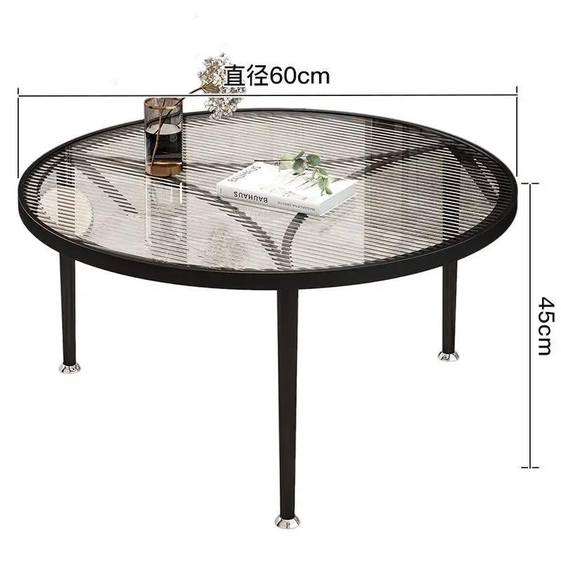 Outdoor Nordic Coffee Table Modern Glass TV Minimalist Coffee Table Nordic Computer Transparent Table