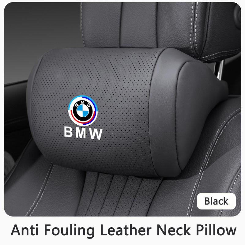 BBKP7 Car Seat Headrest Memory Cotton Neck Pillows Accessories For Bmw 50th Anniversary X1 X2 X3 X5 X6 E36 F20 F15 E46 E39 E90 E60 E87
