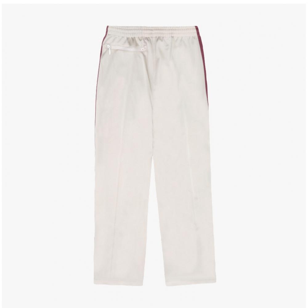 NeedleS Herr S Långa byxor Poly Slät Rak Träningsbyxor Qv307 A Elfenben