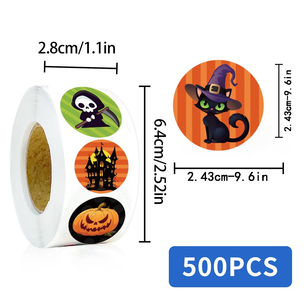 500/2500PCS Happy Halloween Rall Stickers Laptop Luggage Personalize Skateboard Casual Living Room Casual Home Harajuku Decals