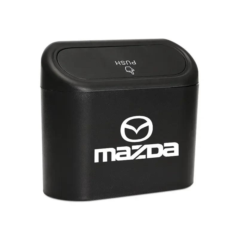 

For Mazda 3 6 5 Atenza CX3 CX5 MX5 CX7 Axela CX30 CX90 CX60 Car Trash Can Storage Box Vehicle Multifunctional Garbage Dust Case чёрный