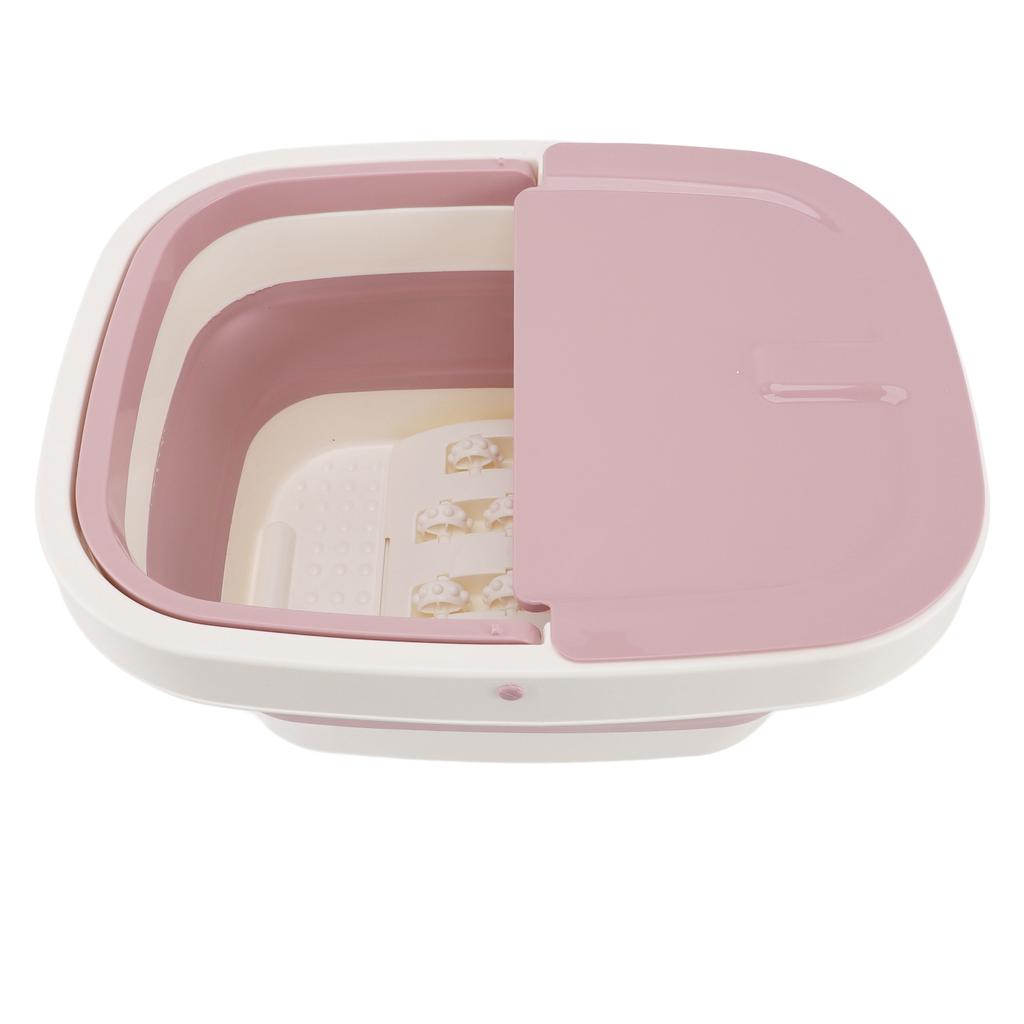 Foot Bath Basin Collapsible Soak Tub with Handle Massage Points Wheel Thickened Large Capacity Foot Bucket for Foot Spa