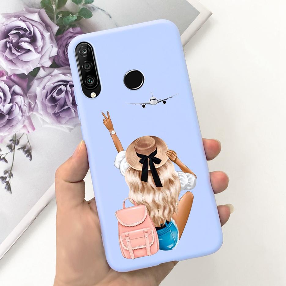 For Huawei P30 Lite Case Cute Fashion Carton Cover Soft Silicone Phone Case For Huawei P30 Pro P 30 Lite P30Lite Back Cover Bags