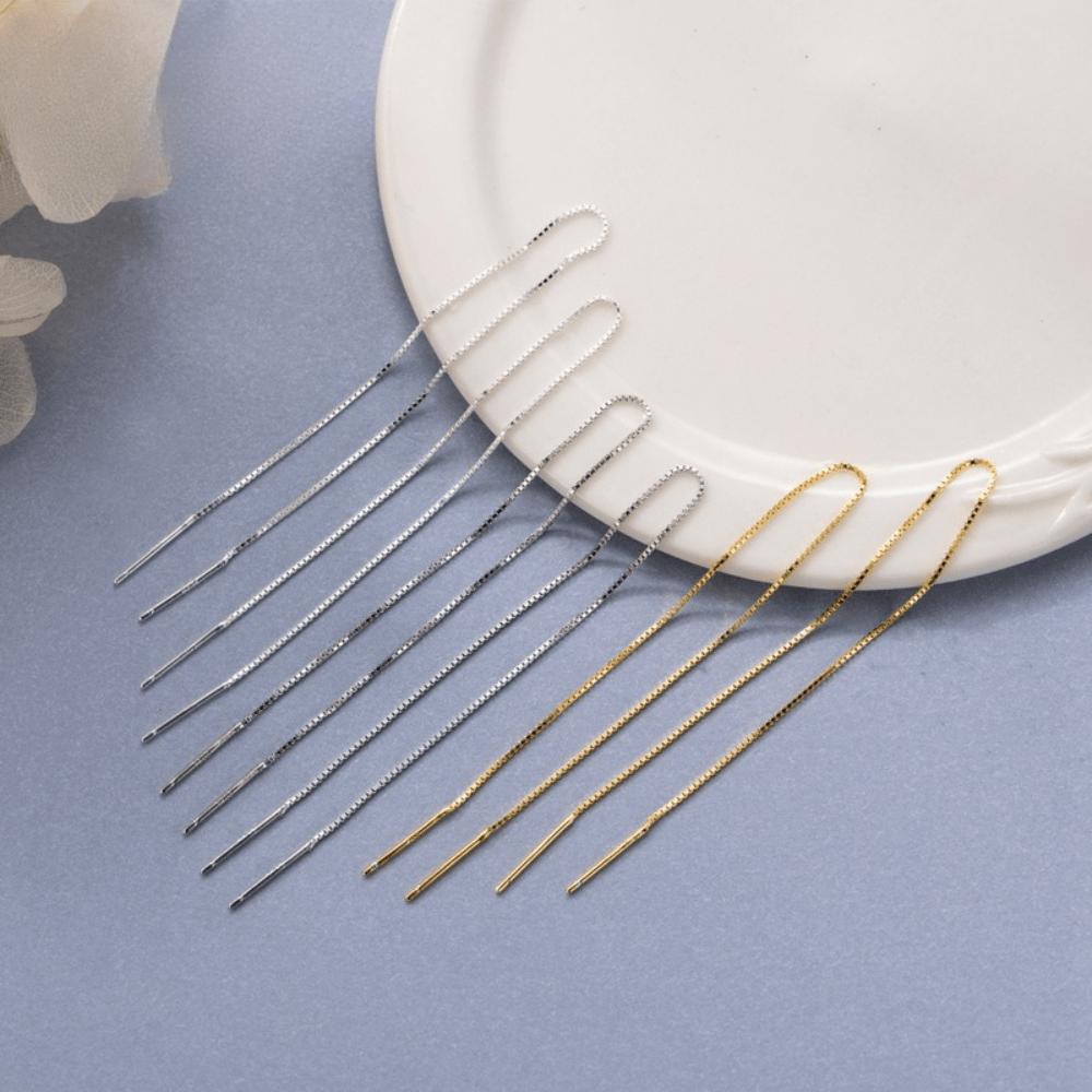 Long earline femininity ear chain Long earrings Skinny earrings