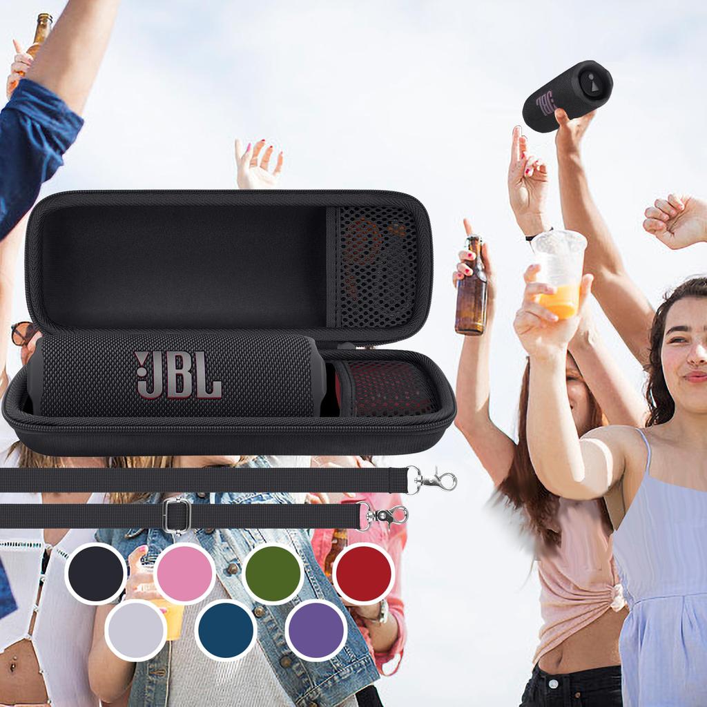 Estojo de Armazenamento Aenllosi Compatível com JBL Flip 7, Flip 7, Flip 6 e FLIP 6 Alto-falantes Bluetooth (Preto) (Somente caso)