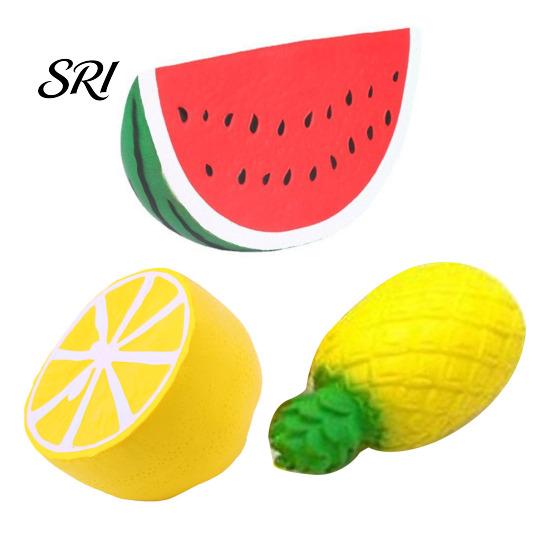 Durable Squeeze Ball Fruit Toy for Stress Relief TPR Slow-Rising Realistic Portable Reliever Food-Shaped Fidget Kids Adults Decompression Gadget