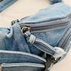 Marsupi con Cerniera in Denim 2026 Best Seller Nylon Monocolore Stile Neutro Borsa da Petto Casual Morbida Versatile Semplice Borse a Tracolla