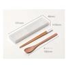 ansio Quiet Antibacterial Chopsticks and Spoon 18cm Set with Sliding Case, Natural Wood, Black, Dish