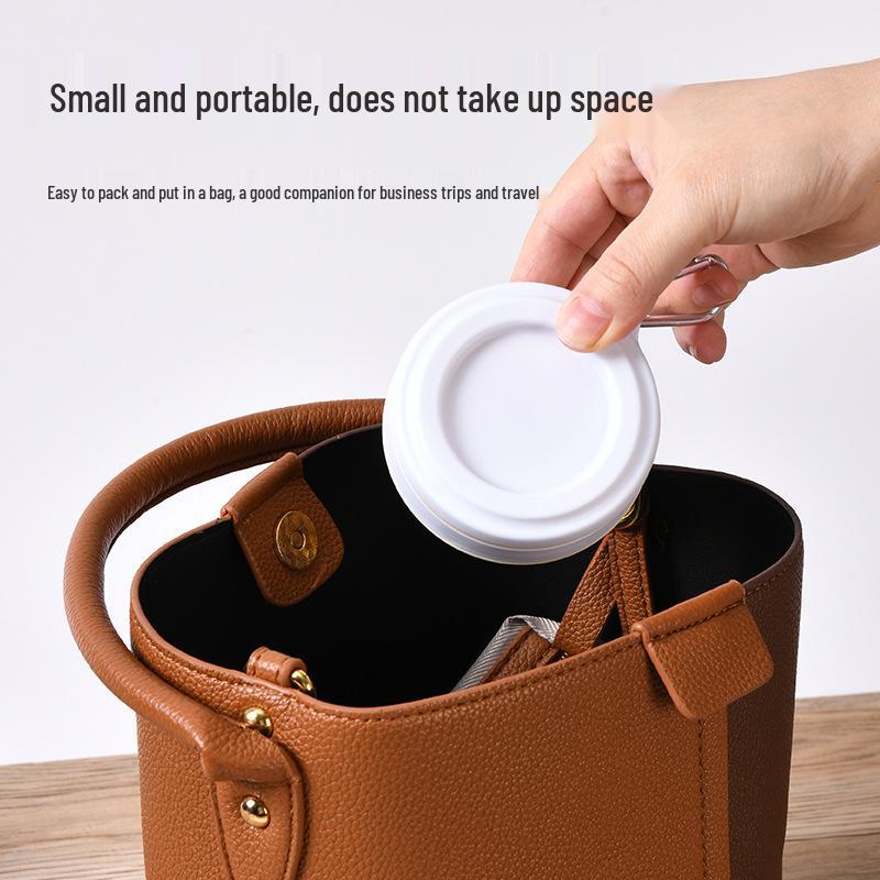 Silicone Foldable Cup with Hook: Versatile Water Cup with Lid