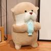 Kawaii Otter Plush Toy Soft Brown Stuffed Animal Cute Sea Otter Doll Birthday Gift for Kids