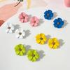 Vintage Flower Stud Earrings Korean Small Fresh Daisy Petal Girl Temperament Sweet Fashion Jewelry Accessories