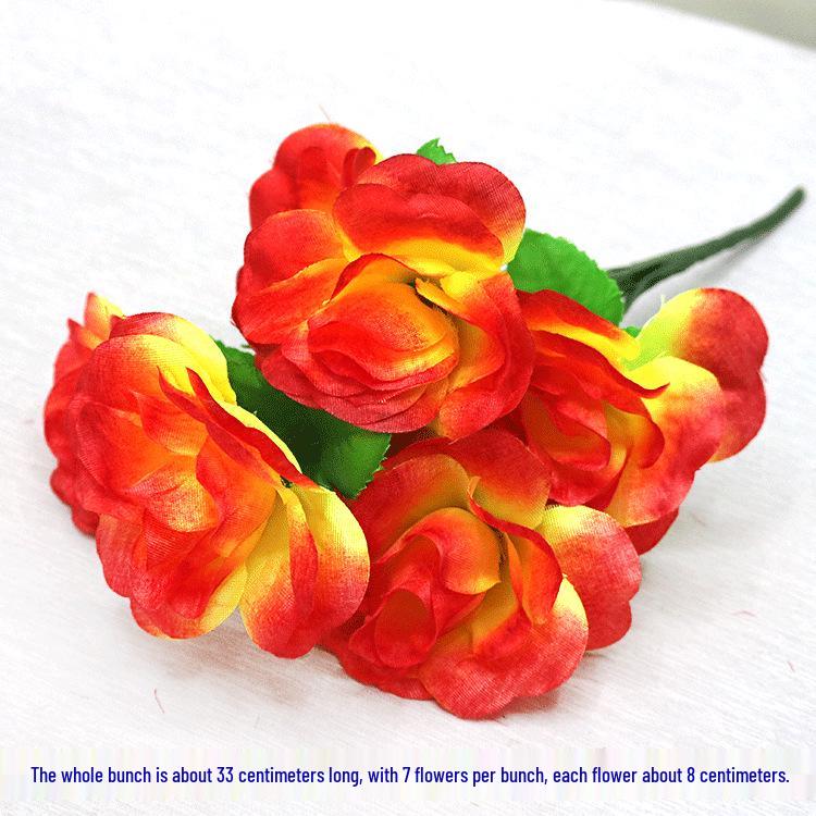 Silk Rose Flower Bouquet: Artificial Flowers for Dining, Bedroom, Living Room Decor and Creative Ornament Figurines.