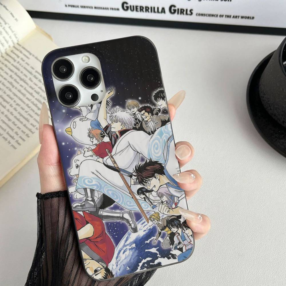 Lustige Anime GINTAMA Für IPhone 17 16 15 Plus Pro Max 12 14 Plus 11 13 Welle Wellige Streifen Funda Handyhülle
